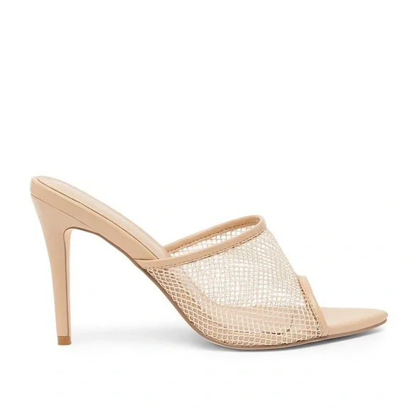 Covet Shoes Lila Nude Mesh Heels/ Chic Mesh Stiletto Heels in Tan size 41 Covet - Picture 10 of 14